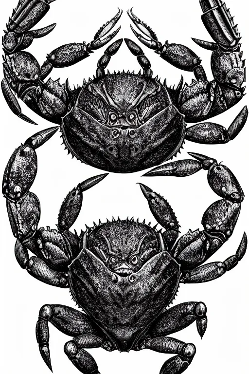 Image similar to crab humanoid figure warrior, symmetrical, highly detailed, digital art, needles, sharp focus, trending on art station, kentaro miura manga art style