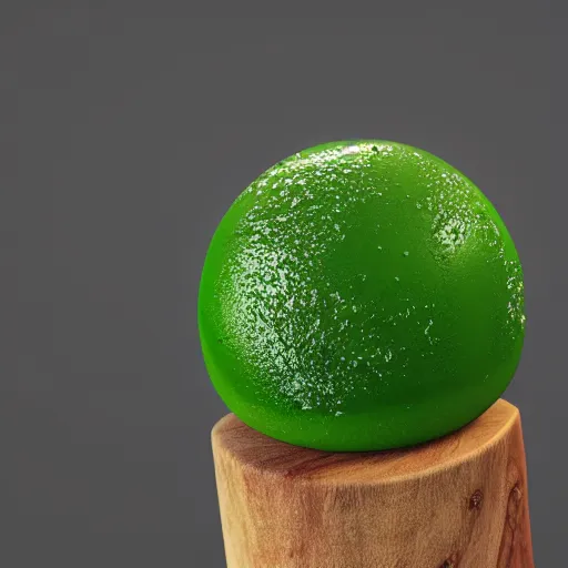 Prompt: wood cane with green slime on it, octane render