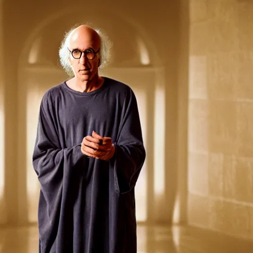 Image similar to Larry David as Jesus Christ, photo, 8k