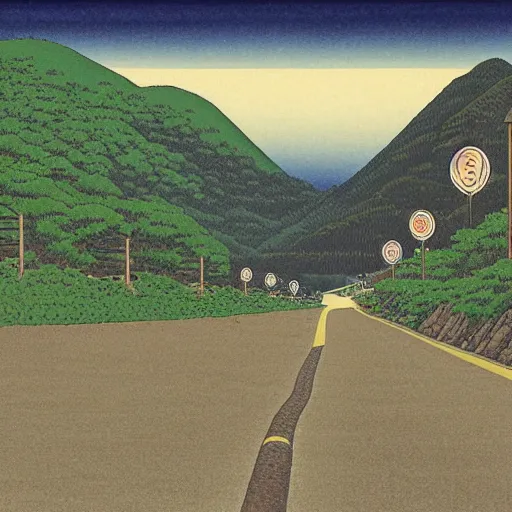 Image similar to The road to nowhere, by Hasui Kawase