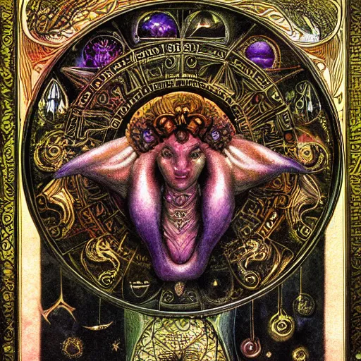 Image similar to aries zodiac artwork, mystic occult style, detailed, 8 k, symmetrical, by brian froud