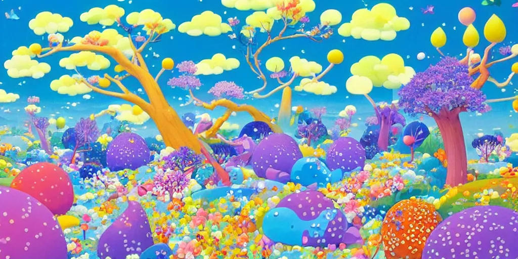Prompt: a beautiful fantasy scene by chiho aoshima