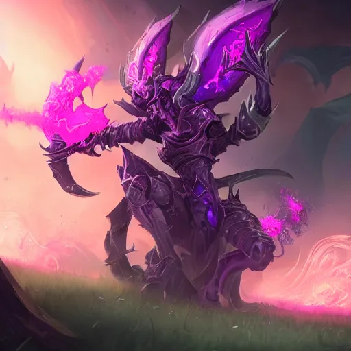 Image similar to arcane style void insects army, violet spike smoke, bright art masterpiece artstation. 8k, sharp high quality artwork in style of Jose Daniel Cabrera Pena and Greg Rutkowski, concept art by Tooth Wu, blizzard warcraft artwork, hearthstone card game artwork, violet flower, violet flower, violet flower, portal