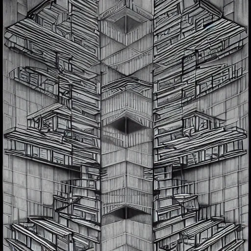 Image similar to impossible architecture by m c escher