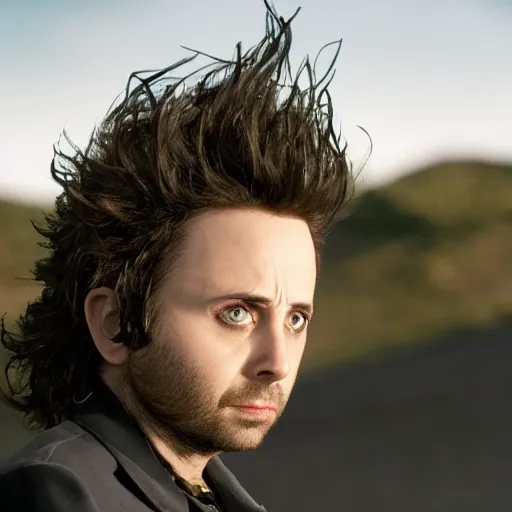 Image similar to charlie day starring as edward scissorhands movie, movie still, 8 k