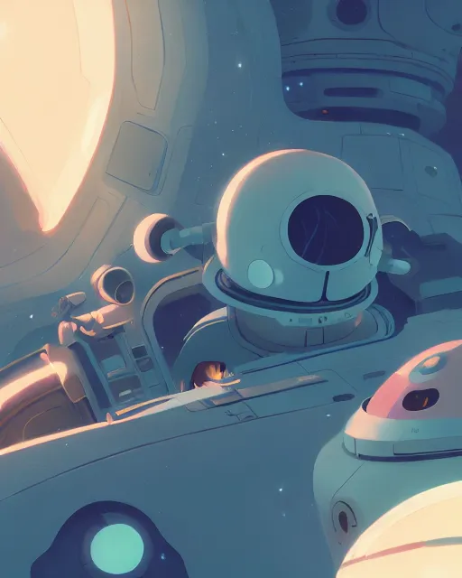 Image similar to spaceship in deep space, cory loftis, james gilleard, atey ghailan, makoto shinkai, goro fujita, studio ghibli, rim light, exquisite lighting, clear focus, very coherent, plain background, soft painting