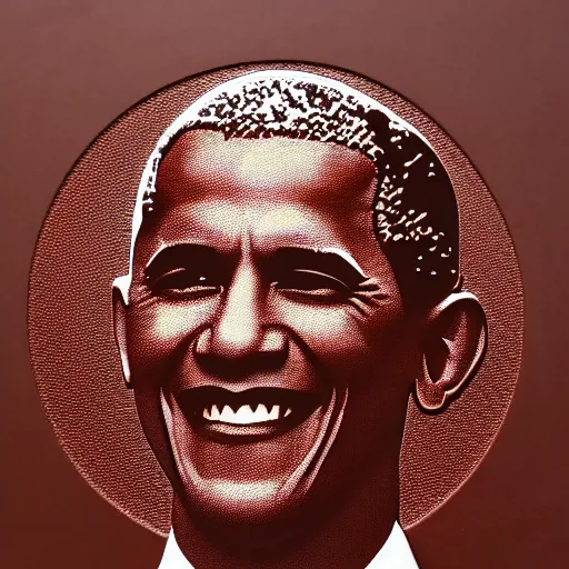 Image similar to dark chocolate emboss relief of barak obama