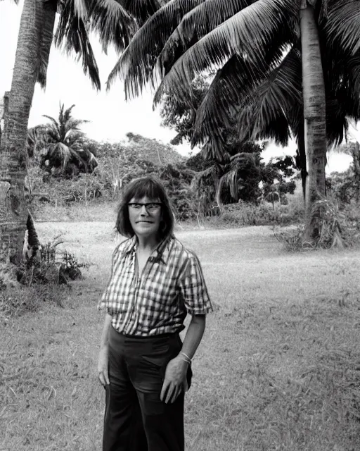 Prompt: a candid portrait photo of becky lebsack, architect in french guiana, by lester christiansen