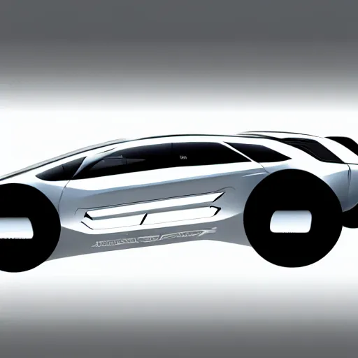 Image similar to 2050 concept of a Ford Focus flying car, concept art, sketch