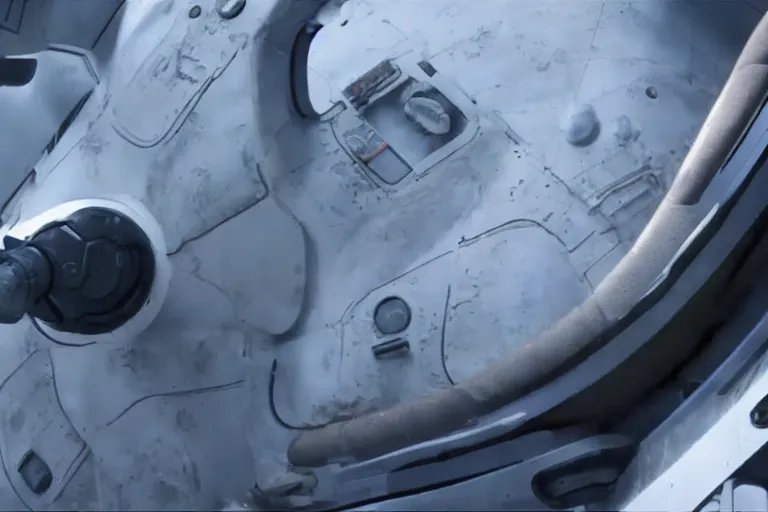 Prompt: vfx movie clean futuristic sci - fi action scene closeup spacex jedi by emmanuel lubezki