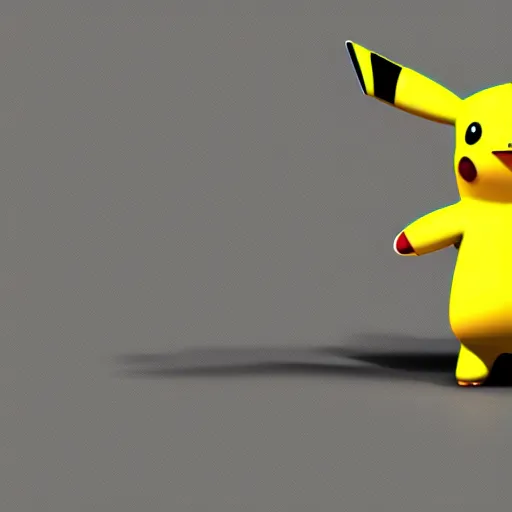 Prompt: isometric pikachu figure, high polygon render