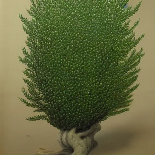 Image similar to aquatic summer shoal bean juniper, by de es schwertzberger and jane graverol, rococo, line art