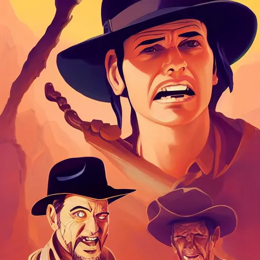 Image similar to face icon stylized minimalist raiders of the lost ark 1 9 8 1, loftis, cory behance hd by jesper ejsing, by rhads, makoto shinkai and lois van baarle, ilya kuvshinov, rossdraws global illumination