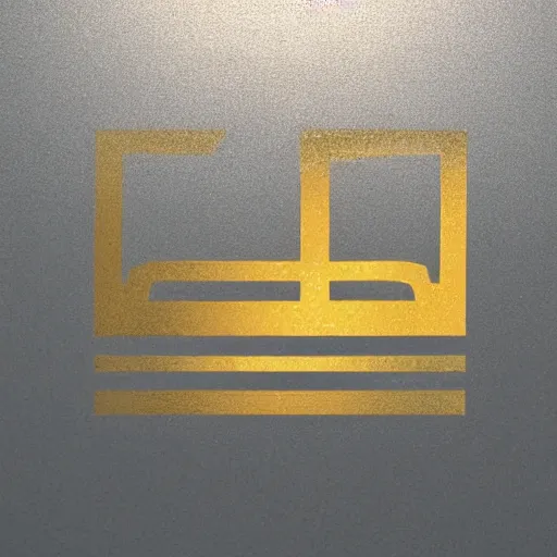 Prompt: logo giving gold oil painting