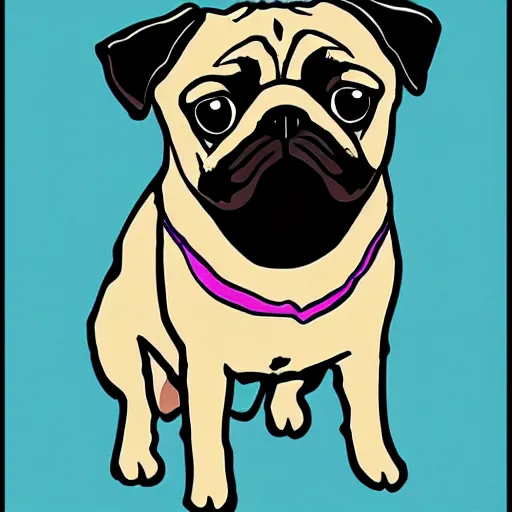 Image similar to pug cartoon