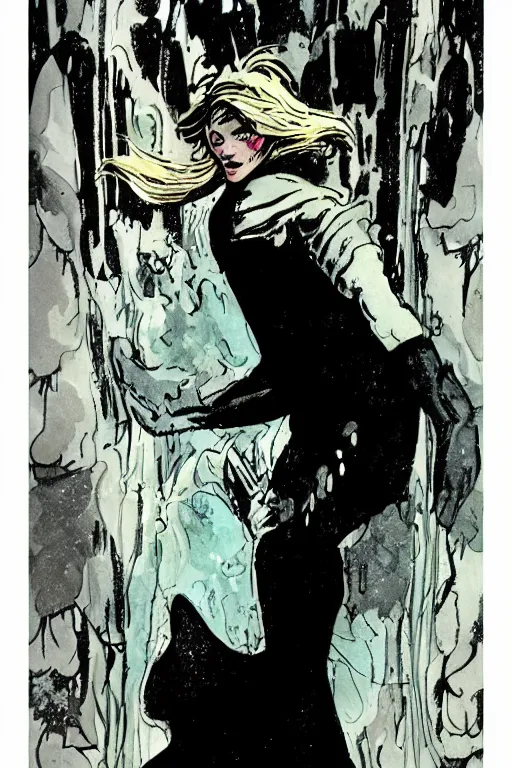 Image similar to character named dream, from sandman comic book, illustration, art by hugo pratt, portrait, comic book cover