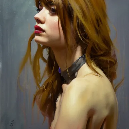 Prompt: greg manchess side portrait of imogen poots, deathknight, organic painting, matte painting, bold shapes, hard edges, street art, trending on artstation, by huang guangjian and gil elvgren and sachin teng