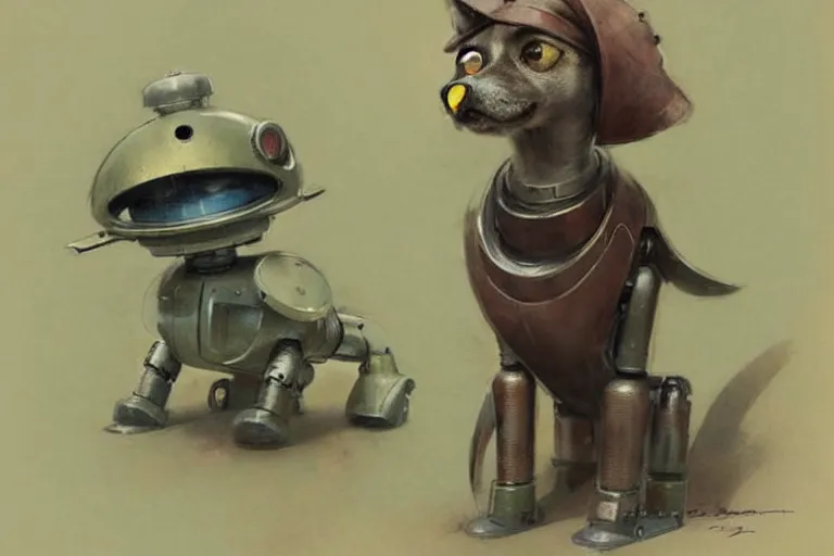 Prompt: ( ( ( ( ( 1 9 5 0 s retro future robot android guard dog. muted colors. ) ) ) ) ) by jean - baptiste monge!!!!!!!!!!!!!!!!!!!!!!!!!!!!!!