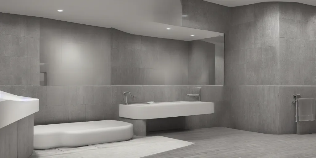 Image similar to modern bathroom but everything is furry, sharp focus, hyper realistic, realistic, hdr, hd, unreal engine, 4 k