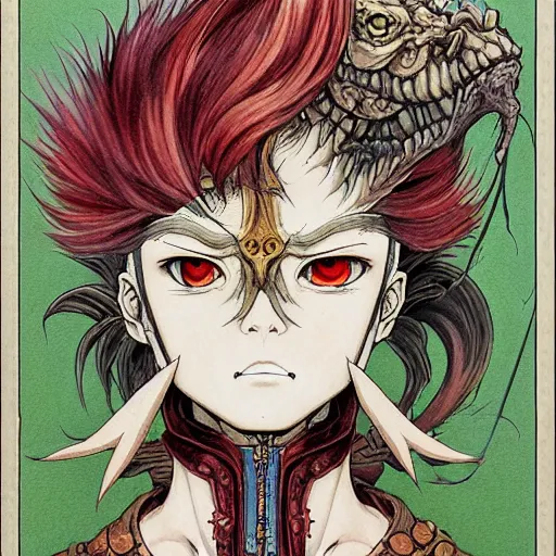 Prompt: prompt : portrait of dungeon and dragons character painted in miyazaki color style drawn by katsuhiro otomo and takato yamamoto, inspired by fables, china doll face, smooth face feature, intricate oil painting, high detail, sharp high detail, manga and anime 2 0 0 0