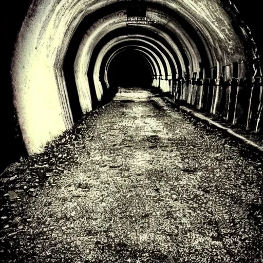 Image similar to photo of a creepy tunnel