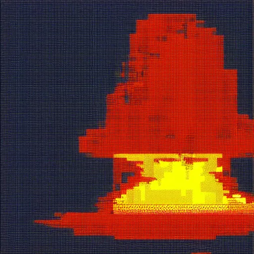 Image similar to pixelated nuclear blast