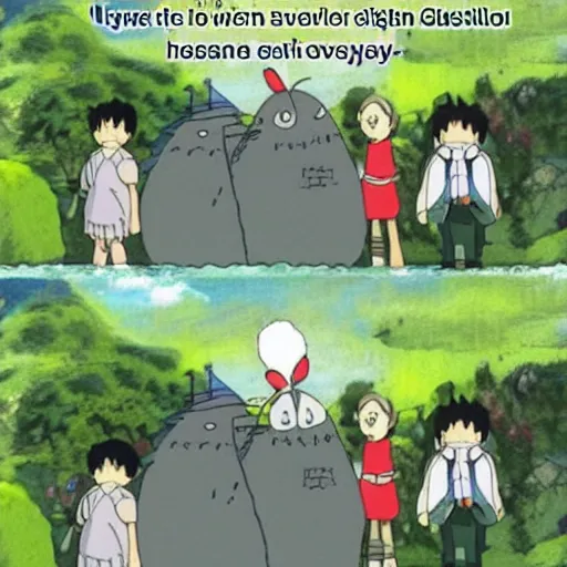 Image similar to studio ghibli meme