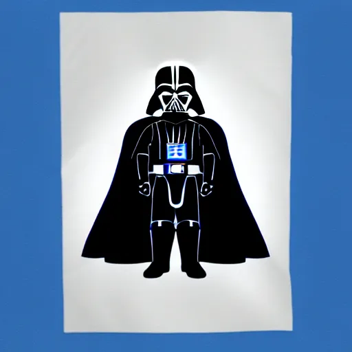 Image similar to darth vader holding a blue crown