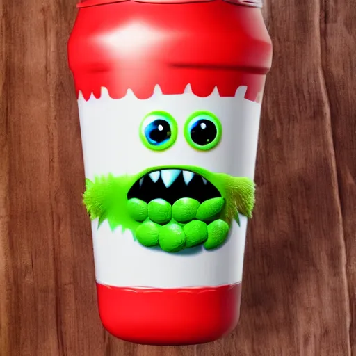 Image similar to Monster from potato drink milk