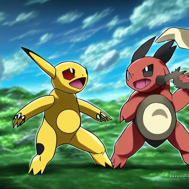 Image similar to a paleontology themed pokemon, earth / fighting type, anime style, promotional image, official media, 5 k