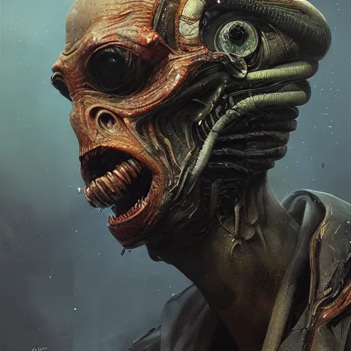 Image similar to detailed portrait alien, elite, by Ismail inceoglu dragan bibin hans thoma greg rutkowski Alexandros Pyromallis Nekro Rene Maritte Illustrated, Perfect face, fine details, realistic shaded, fine-face, pretty face