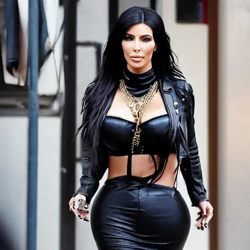 Prompt: punk kim kardashian