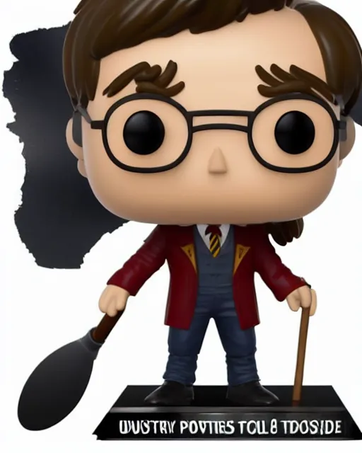 Image similar to full body 3d render of Harry Potter as a funko pop, studio lighting, white background, blender, trending on artstation, 8k, highly detailed