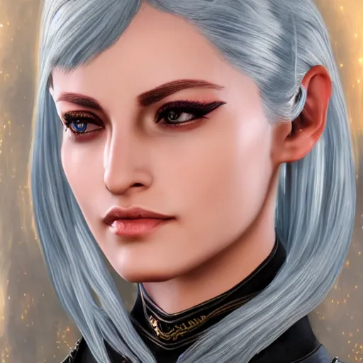 Image similar to professional photo of an female altmer, real, high definition, 4k