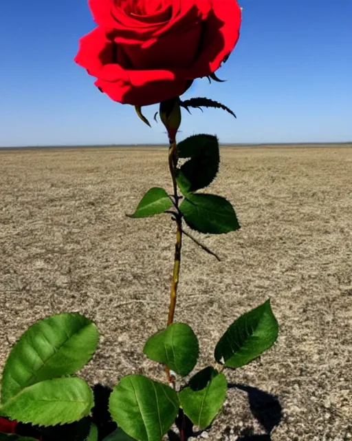 Prompt: rose on top of the world