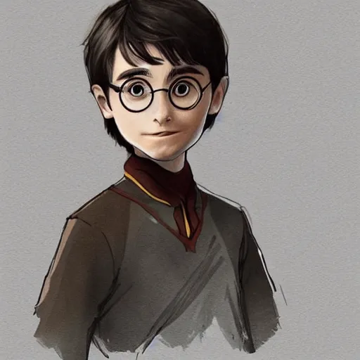 Prompt: a concept art of the son of Hermiona and Harry Potter