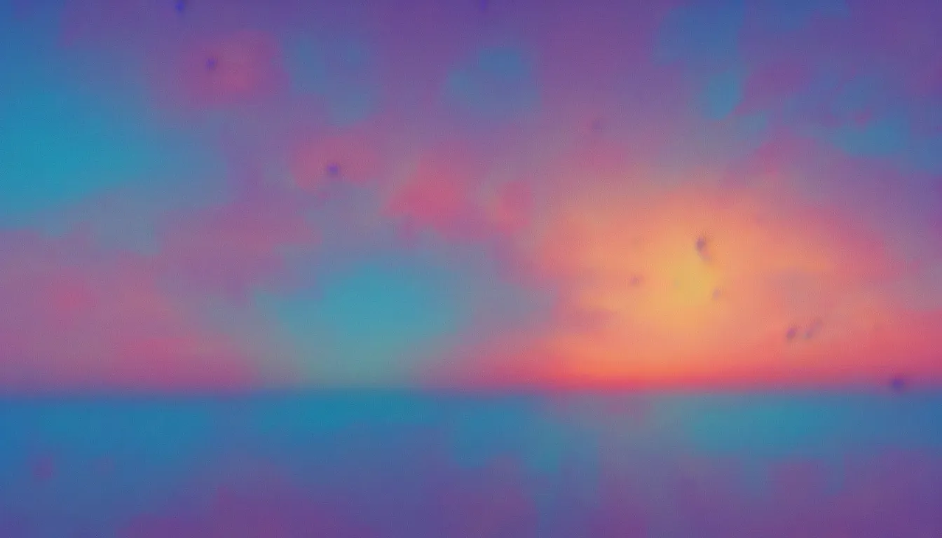 Image similar to realistic vaporwave forest sunset 4k