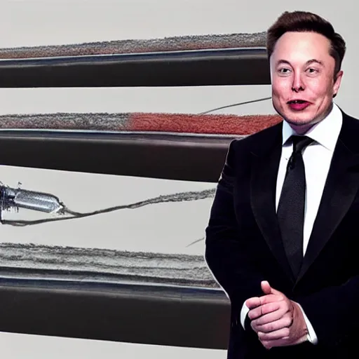 Image similar to elon musk as an elongated muskrat