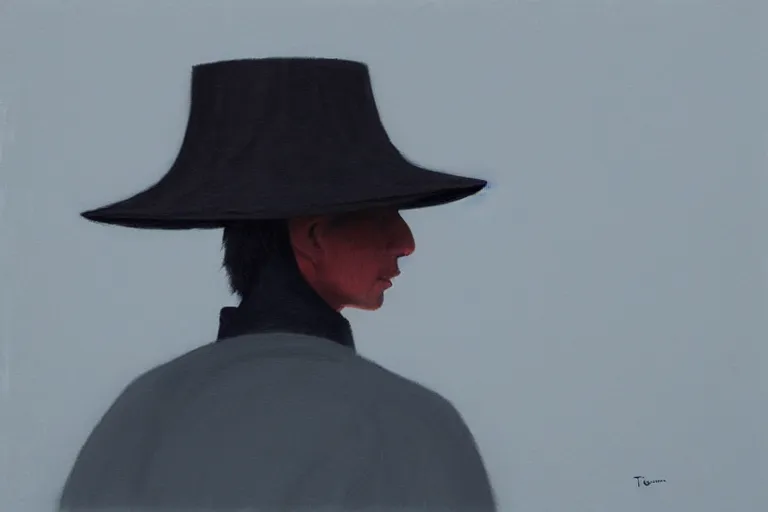 Image similar to samurai in raven - shaped hat artwork by tim eitel