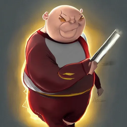 Prompt: I read harry potter and the sorcerers stone and this is what morbidly obese ironman looks like, trending on ArtStation