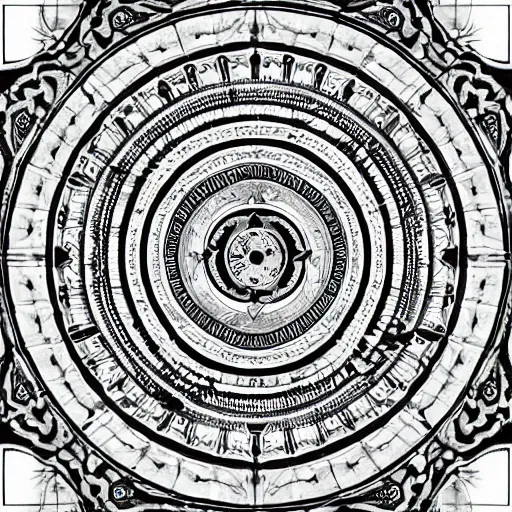 Prompt: a symbol, a copy of a facsimile, never one - to - one, creation is in the entropy. mandala - yin - yang this side the hyperplane, seeing all sides a bit insane, perfect glass diamond a prison prisms light, sheen shine divine a mirror - box plight