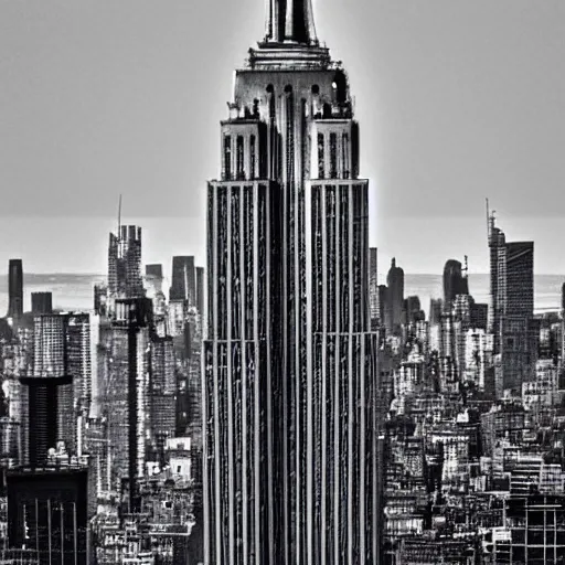 Prompt: Empire state building designed by H R Giger, complex, highly detailed