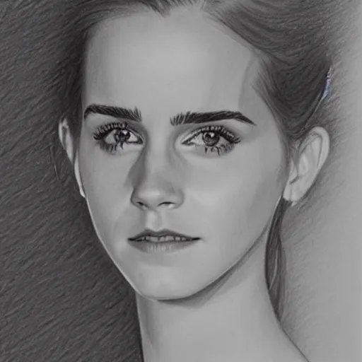 Image similar to extremely ultra highly detail pencil sketch drawing of emma watson,