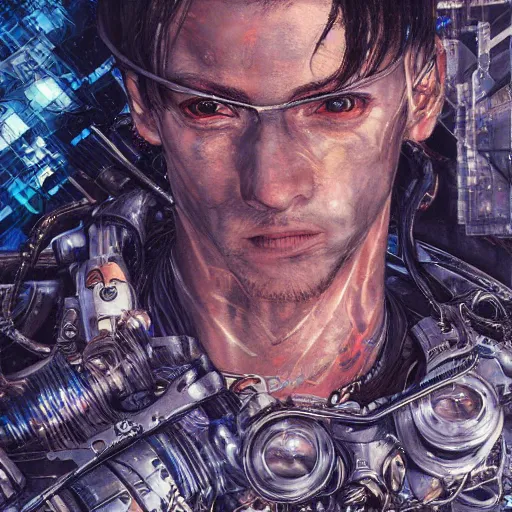 Image similar to a portrait of a character in a scenic environment by ayami kojima, hyperdetailed, cyberpunk, cool, cybernetically enhanced, trending on artstation