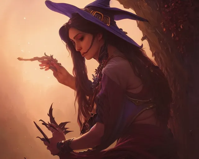 Prompt: photography of a witch 8 k, deep focus, d & d, fantasy, intricate, elegant, highly detailed, digital painting, artstation, concept art, matte, sharp focus, illustration, hearthstone, art by artgerm and greg rutkowski and alphonse mucha