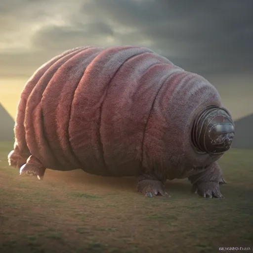 Prompt: Large tardigrade with fur!!!!!, trending on artstation, photorealistic imagery, heavily detailed, intricate, 4k, 8k, artstation graphics, artstation 3d render, artstation 3d, artstation unreal engine