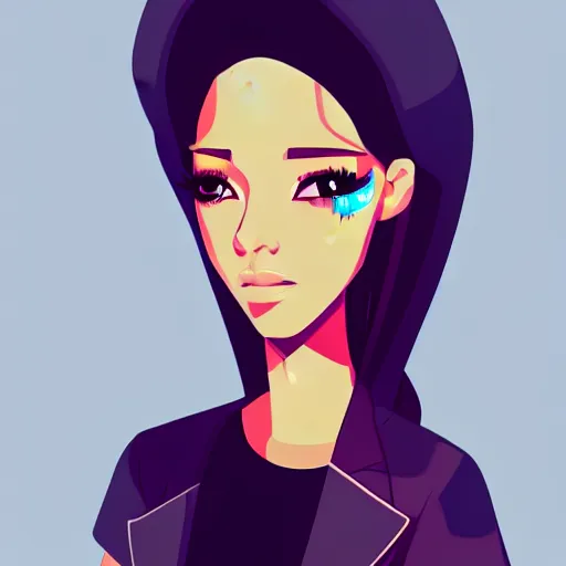 Image similar to 2 d character design, female rapper, vector art, digital art, portrait, 4 k, 8 k, sharp focus, smooth, illustration, concept art, music artist