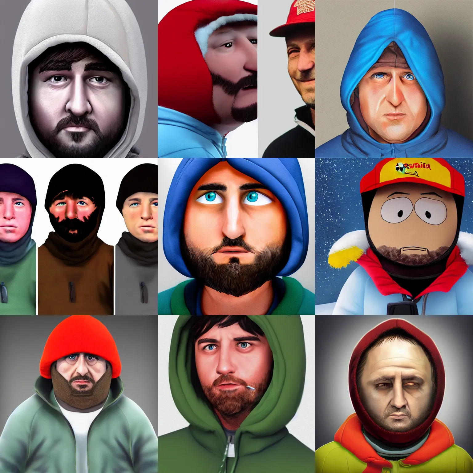 Prompt: Ultra realistic illustration, portrait photograph, Kenny from South Park as a real person
