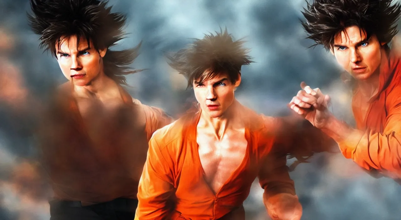 Image similar to Tom Cruise as Goku