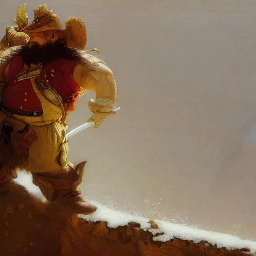 Image similar to art by ivan aivazovsky and syd mead and moebius and gaston bussiere and roger dean and pieter claesz and paul delaroche and alma tadema and aelbert cuyp and willem claesz, a fantasy cinematic close up shot of a dwarf berserker, warhammer, dnd, last stand